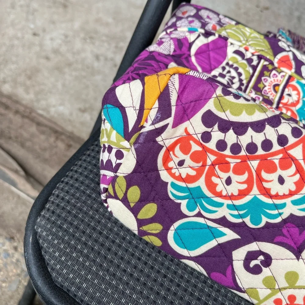 Vera Bradley plum crazy purse shoulder bag purple - Picture 7 of 9